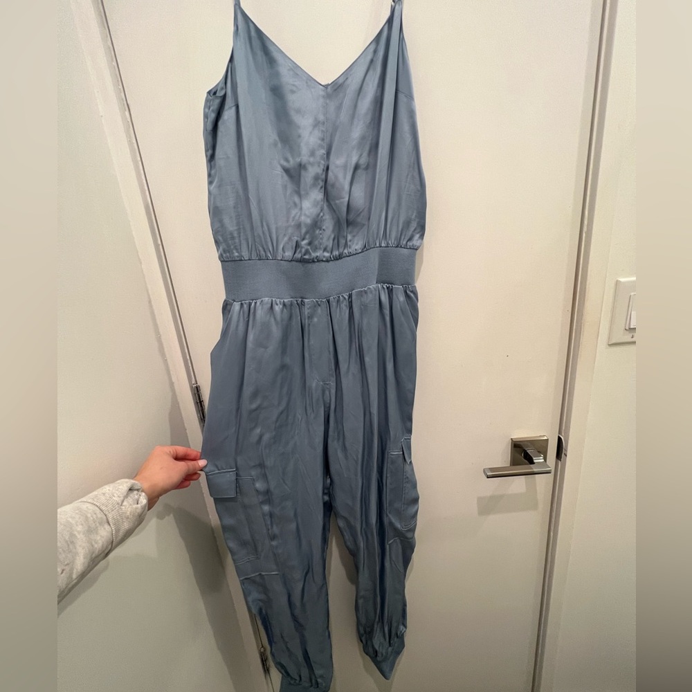 Cinq a Sept Twill Amia Jumpsuit in Cloudy Day